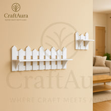 CraftAura PVC Sheet Wall Shelf – Stylish Fence Design, Durable & Waterproof Storage Rack for Living Room, Bedroom & Office Decor
