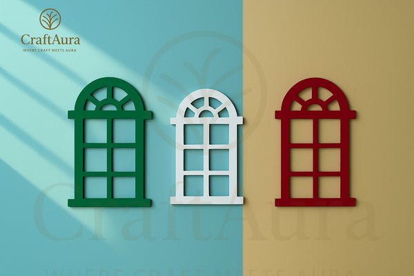 CraftAura MDF Decorative Window Frames – Elegant Wall Art for Living & Dining Spaces ✨