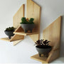 CraftAura Modern Wooden Wall Shelf – Elegant Space-Saving Organizer for Plants & Décor