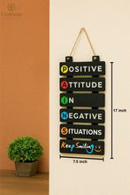 Wooden Motivational Wall Sign – Positive Attitude Home & Office Décor