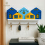 Home Sweet Home MDF Wooden Key Holder with 4 Metal Hooks